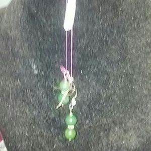 Jade and .925 silver crytal accents